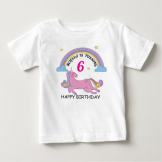 Eenhoorn Verjaardagsmeisje Op Maat T-Shirt Voor Pe