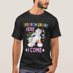 Eenhoorn Vierde klas Hier kom ik school 4de klas T-shirt