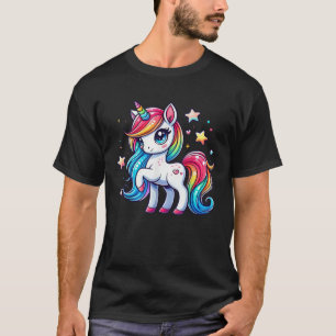Eenhoorn voor meisjes Schattigee regenboog magisch T-shirt