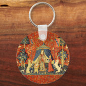 Eenhoorn Wandtapijten Lady Legend Middeleeuws Sleutelhanger (Voorkant)