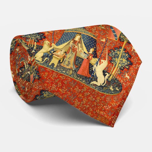 Eenhoorn Wandtapijten Lady Legend Middeleeuws Stropdas (Opgerold)