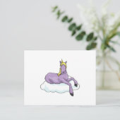 Eenhoorn Wolk Briefkaart (Staand voorkant)