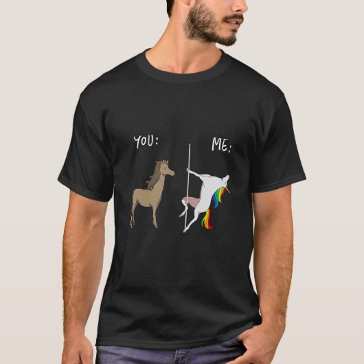Eenhoorn You vs Me Vrouwen Regenboog Eenhoorns T-shirt (Voorkant)