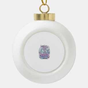 Eenhoorn Zeemeermin Eenhoorn Lagune Grafisch Ontwe Keramische Bal Ornament