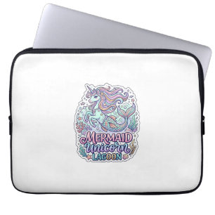 Eenhoorn Zeemeermin Eenhoorn Lagune Grafisch Ontwe Laptop Sleeve