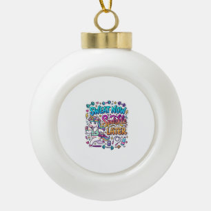 Eenhoorn Zweet Nu Glans Later Cadeaubon Vector D Keramische Bal Ornament