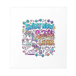 Eenhoorn Zweet Nu Glans Later Cadeaubon Vector D Notitieblok