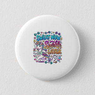 Eenhoorn Zweet Nu Glans Later Cadeaubon Vector D Ronde Button 5,7 Cm