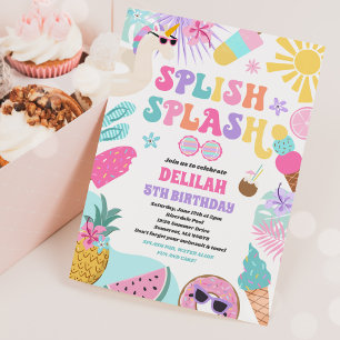 Eenhoorn Zwembad Party Tropische Zomer Zwembad Ver Kaart