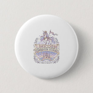 Eénhoorn Zwerversdrang Eénhoorn Cadeau Idee Vector Ronde Button 5,7 Cm