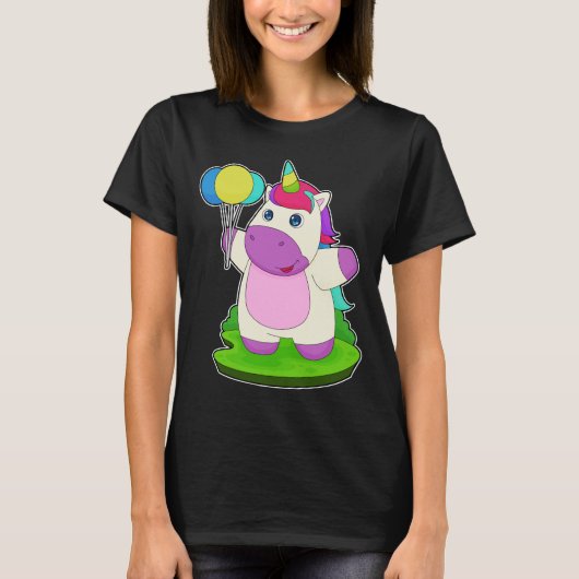 Eenhoornballonnen T-shirt (Voorkant)