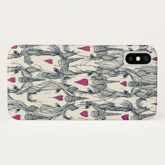 eenhoornliefde indigo roze parel Case-Mate iPhone case (Achterkant (horizontaal))