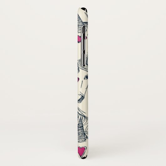 eenhoornliefde indigo roze parel Case-Mate iPhone case (Achterkant/links)