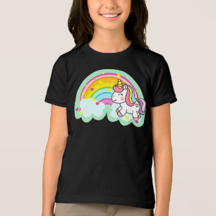 Eenhoornpaard met regenboog Cartoon-24964 Tri-Blend Shirt