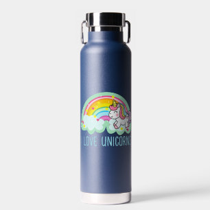 Eenhoornpaard met regenboog Cartoon-24964 Waterfles