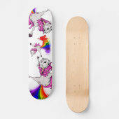 eenhoornregenboogvanger skateboard (Voorkant)