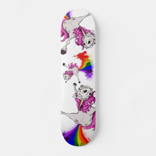 eenhoornregenboogvanger skateboard (Voorkant)
