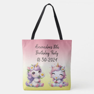 Eenhoorns en madeliefjes, kinderverjaardagsfeestje draagtas