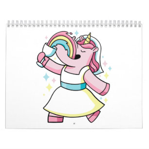 eenhoorns en regenbogen  kalender