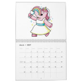 eenhoorns en regenbogen kalender (Mar 2027)