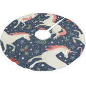 Eenhoorns Kerst: Middeleeuwen Print Kerstboom Rok (Gekanteld)