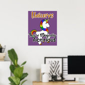 Eenhoorns Magisch Fictief Grappig Poster (Thuiskantoor)