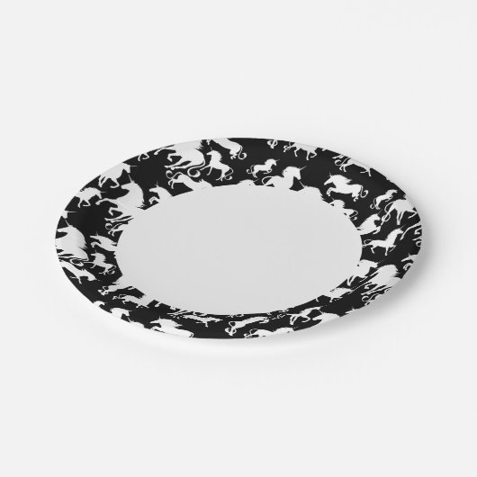 eenhoorns papieren bordje (Gekanteld)