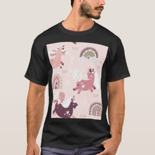 Eenhoorns regenbogen: pastel magische achtergrond. t-shirt