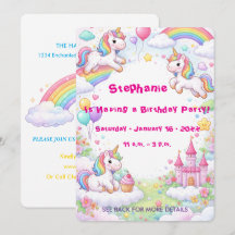 Eenhoorns & Regenbogen Pastelkleurig Kinderverjaar