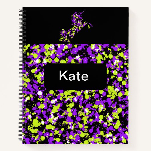 eenhoornspatte verf notitieboek (Voorkant)