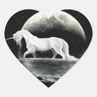 eenhoornsticker hart sticker