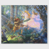 eenhoornvlies cadeaupapier (Vlak)