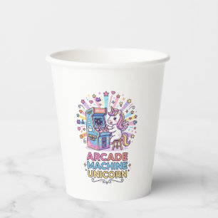 Eenhoring Arcade Machine Eenhoring Print Klaar POD Papieren Bekers
