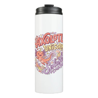 Eenhoring Axolotl Eenhoring Spat Fantasievolle Wit Thermosbeker
