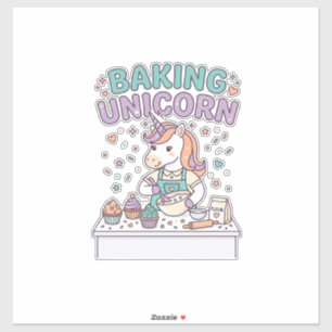 Eenhoring Bakken Eenhoring Trendy Product Grafisch Sticker