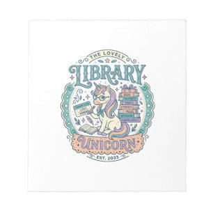 Eenhoring Bibliotheek Eenhoring Whimsical Grafisch Notitieblok