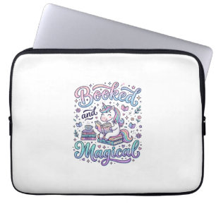 Eenhoring Boek en Magisch Cadeau Idee Typografie D Laptop Sleeve
