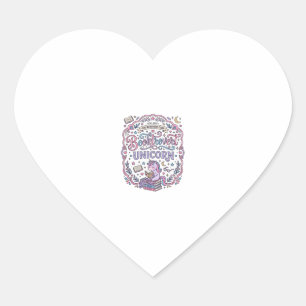 Eenhoring Boekhouder Eenhoring Speels Schattig Cad Hart Sticker