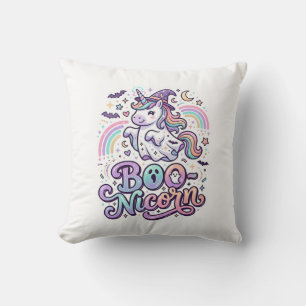 Eenhoring Boo-nicorn Premium Vector Vectorontwerp_ Kussen