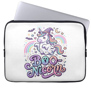Eenhoring Boo-nicorn Premium Vector Vectorontwerp_ Laptop Sleeve