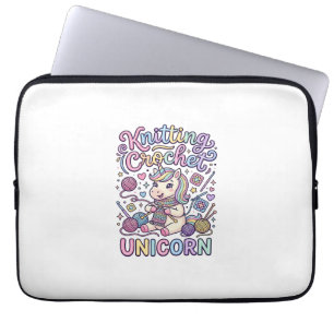 Eenhoring Breien Haak Eenhoring Betoverende Witte  Laptop Sleeve