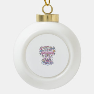 Eenhoring Breien Haak Eenhoring Schattig Typograp Keramische Bal Ornament