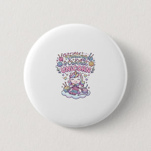 Eenhoring Breien Haak Eenhoring Schattige Typograf Ronde Button 5,7 Cm