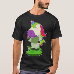 Eenhoring Bruidegom Bloem Trouwen T-shirt