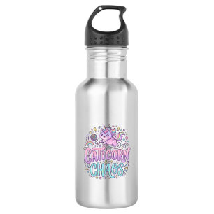 Eenhoring Caticorn Chaos Schattig Pastel Product G Waterfles