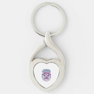 Eenhoring Cheer Eenhoring Geest Kleurrijk POD Kuns Sleutelhanger