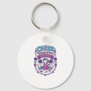 Eenhoring Cheer Eenhoring Geest Kleurrijk POD Kuns Sleutelhanger