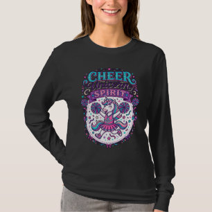 Eenhoring Cheer Eenhoring Geest Kleurrijk POD Kuns T-shirt