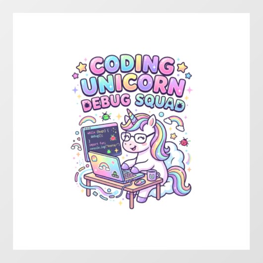 Eenhoring Code Eenhoring Debug Team Charmerende Ma Raamsticker (Vel)