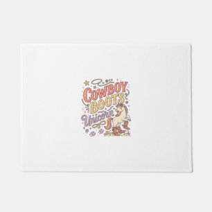 Eenhoring Cowboylaarzen Eenhoring Whimsical Zazzle Deurmat